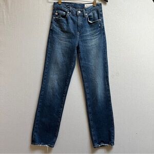 Ag Adriano Goldschmied Brinley Mid Rise Straight Leg Jeans Sz 23